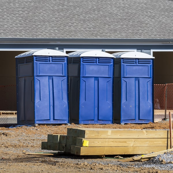 how can i report damages or issues with the porta potties during my rental period in Oxford